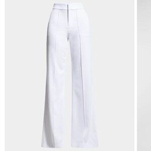 ALICE + OLIVIA Beautiful White Flowing Cotton Seam Pants Sz 2 NWT $495